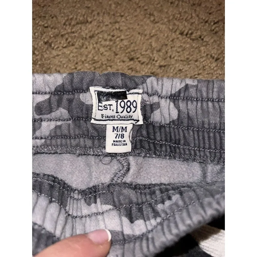 TCH The Children's Place Camouflage Camo‎ Boys Sweatpants Wide Leg Y2K Sz 7/8